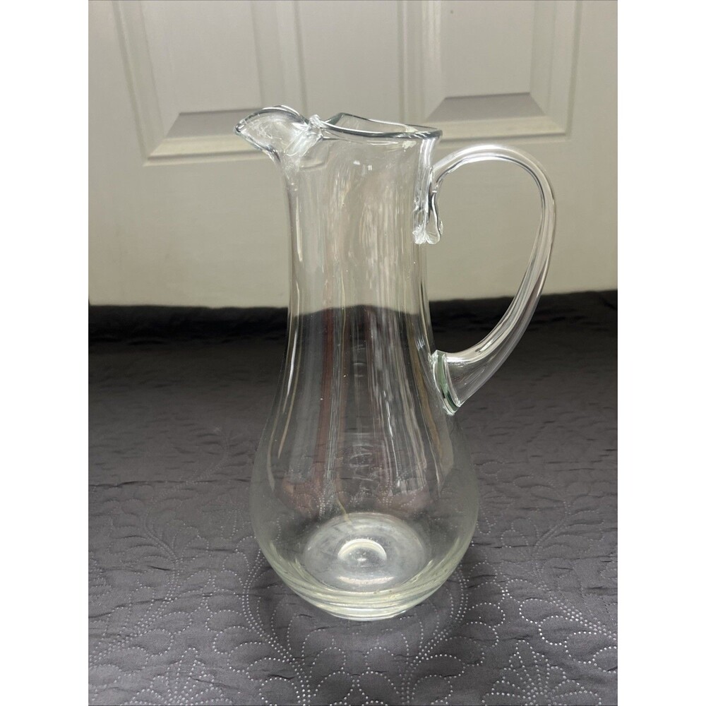 VTG Princess House Clear Glass Handblown Hand Cut Beverage Pitcher 12” LRGServer